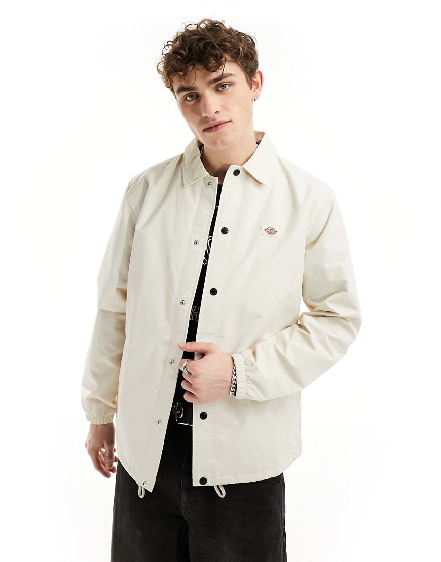 Dickies oakport coach jacket in cream-White