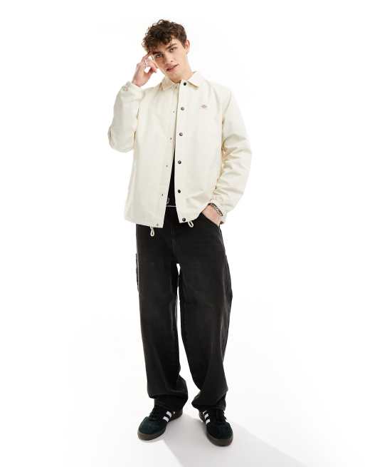 Dickies oakport coach jacket in cream, 2 of 4