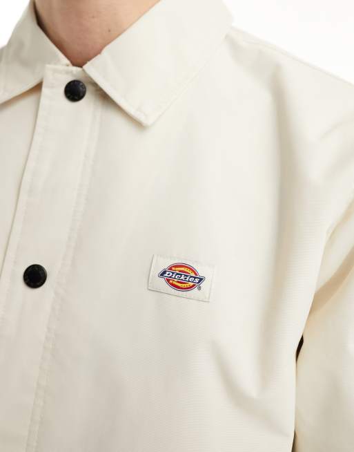 Dickies oakport coach jacket in cream, 3 of 4