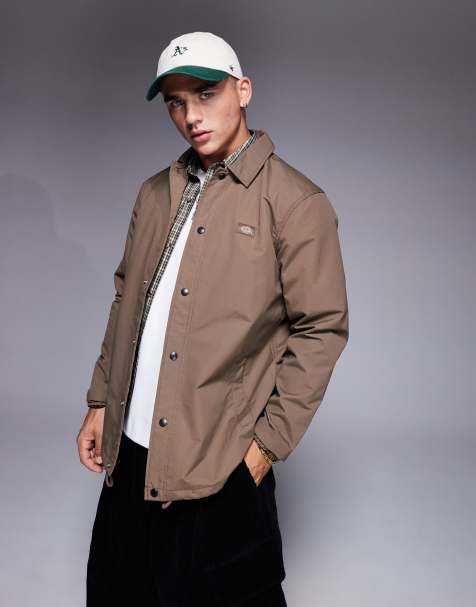 Dickies - Oakport - Coachjack in bruin, exclusief bij ASOS - view 1