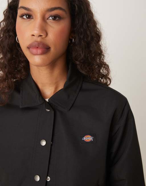 Black coach jacket womens best sale