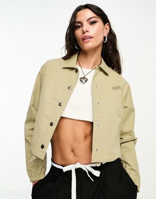 Dickies oakport cropped coach jacket in khaki