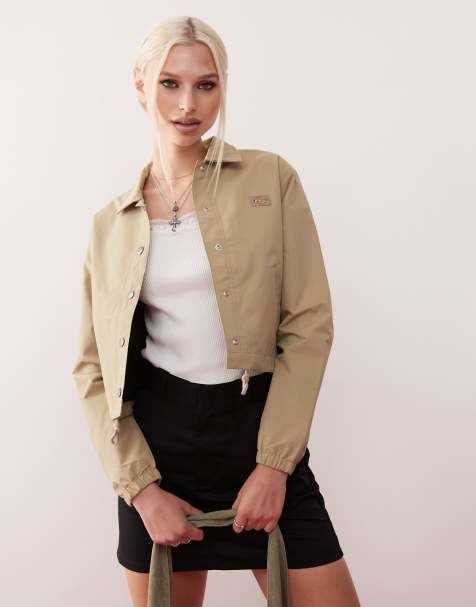 Dickies Oakport cropped coach jacket in khaki - view 1