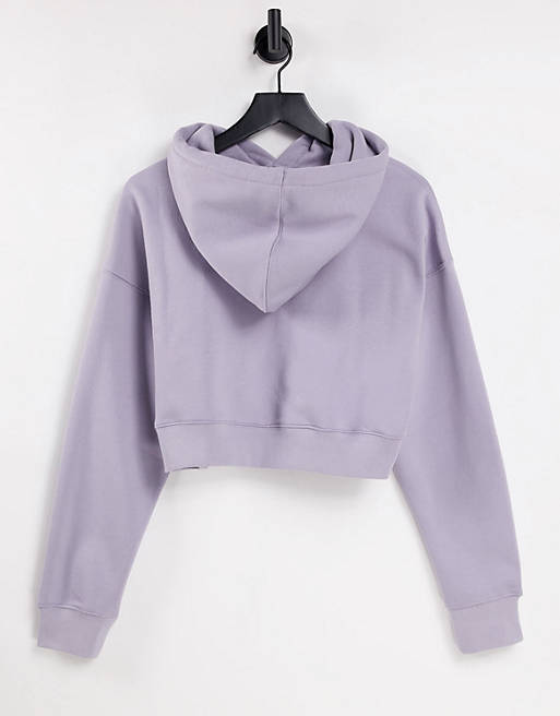Women Dickies Oakport cropped hoodie in lilac 