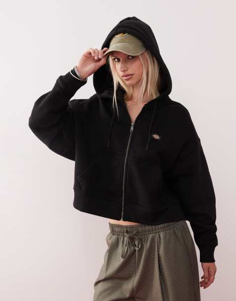 Dickies - Oakport - Felpa nera con cappuccio e zip - view 1