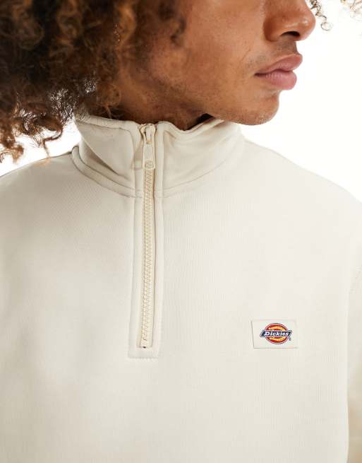 Dickies – Oakport – Fleece-Sweatshirt in Steingrau mit kurzem Reißverschluss, 2 von 4