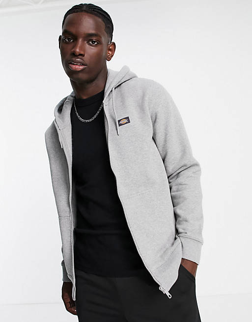 Dickies Oakport full zip hoodie in gray | ASOS