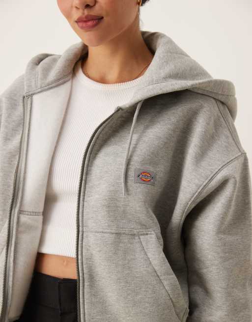 Dickies - Oakport - Hoodie met rits in gemêleerd grijs, 3 van 4