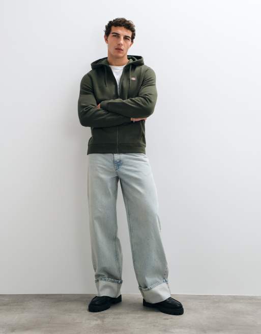 Dickies Oakport hættetrøje med lynlås i khaki, 3 af 5