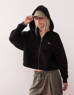 Dickies - Oakport - Kapuzenjacke in Schwarz mit Reißverschluss