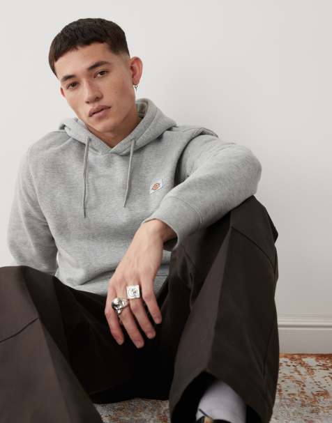 Dickies – Oakport – Kapuzenpullover in Grau mit kleinem Logo - view 1