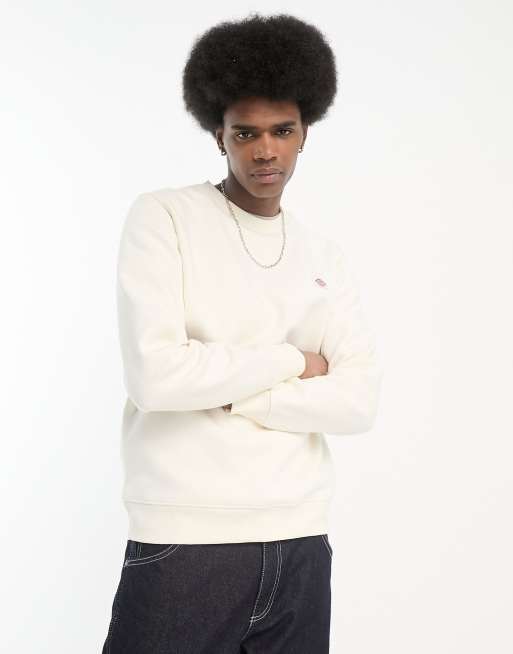 Dickies oakport small logo sweatshirt in off white ASOS