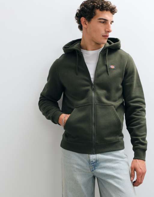 Dickies Oakport sudadera con capucha y cremallera completa en caqui, 2 de 5