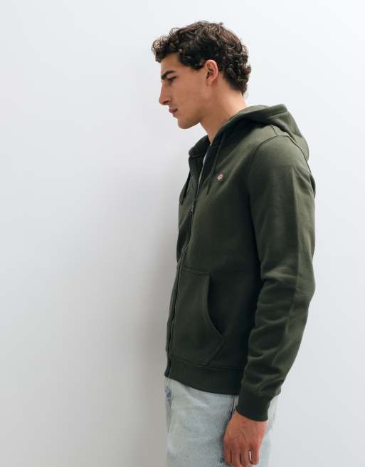 Dickies Oakport sudadera con capucha y cremallera completa en caqui, 4 de 5