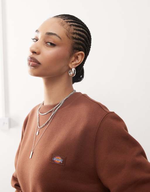 Dickies - Oakport - Sweat à petit logo - Marron cappuccino