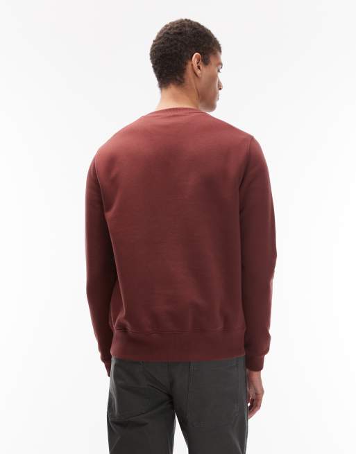 Dickies oakport sweatshirt in burgundy, 3 of 5