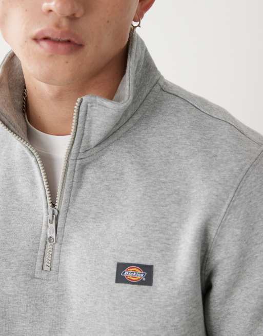 Dickies - Oakport - Sweatshirt med 1/4-lynlås i grå, 3 af 4