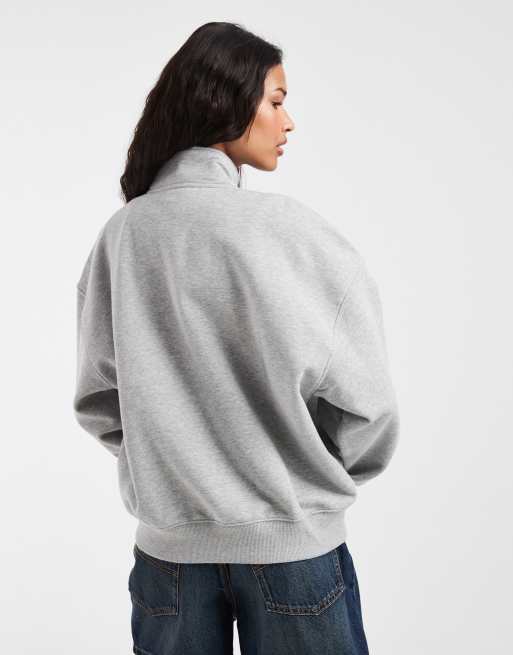 Dickies - Oakport - Sweatshirt met 1/4-rits in gemêleerd grijs, 4 van 4