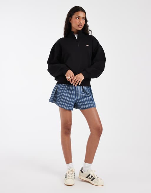 Dickies - Oakport - Sweatshirt met 1/4-rits in zwart, 2 van 4