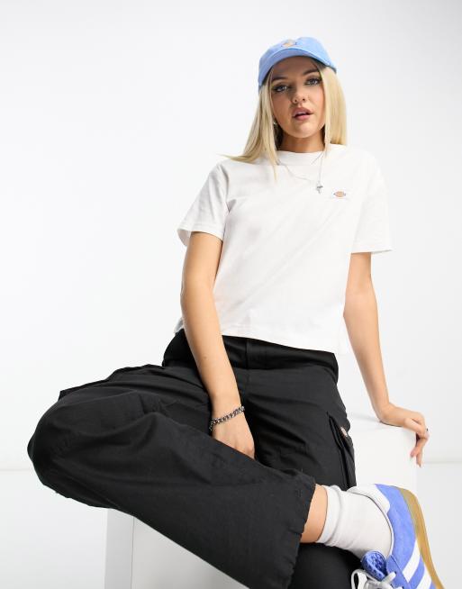 Dickies – Oakport – T-Shirt in Weiß mit Boxy-Schnitt