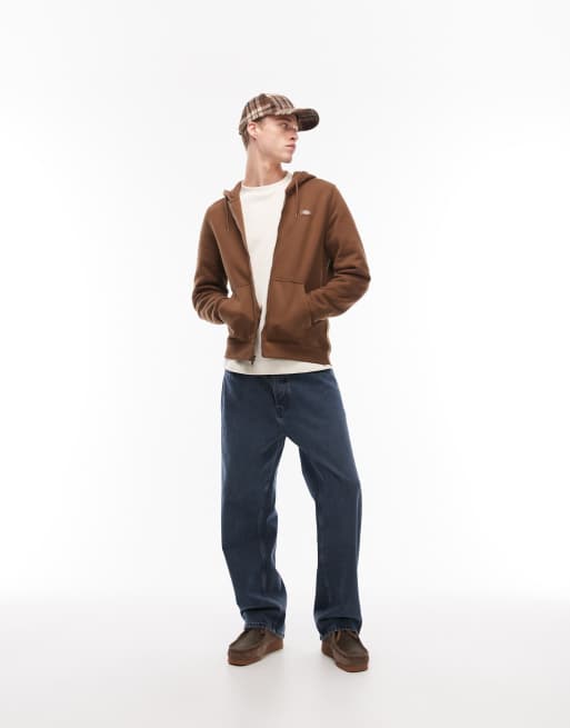 Dickies Oakport zip hoodie in brown, 2 of 5