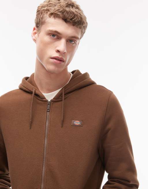 Dickies Oakport zip hoodie in brown, 5 of 5