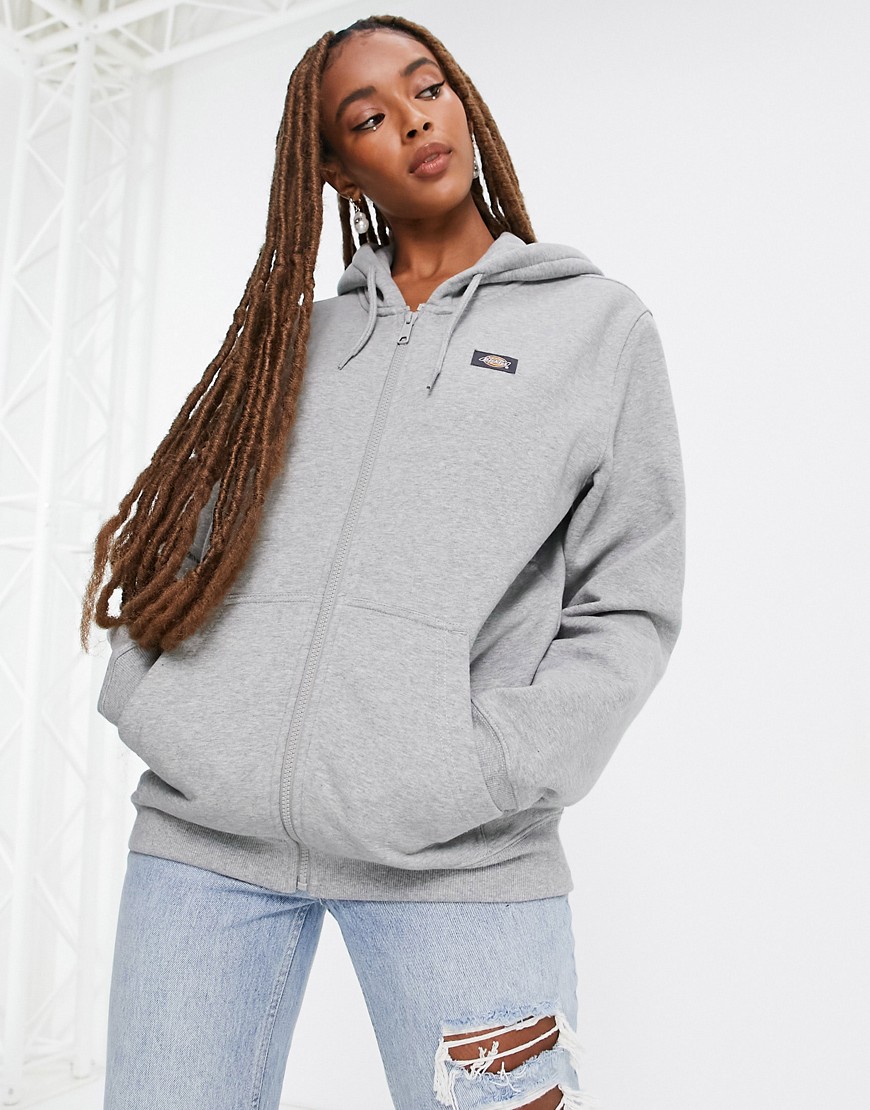 Dickies Oakport zip hoodie in gray