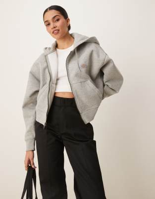 Dickies Dickies oakport zip hoodie in grey marl