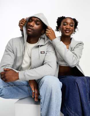 Dickies Dickies oakport zip hoodie in grey