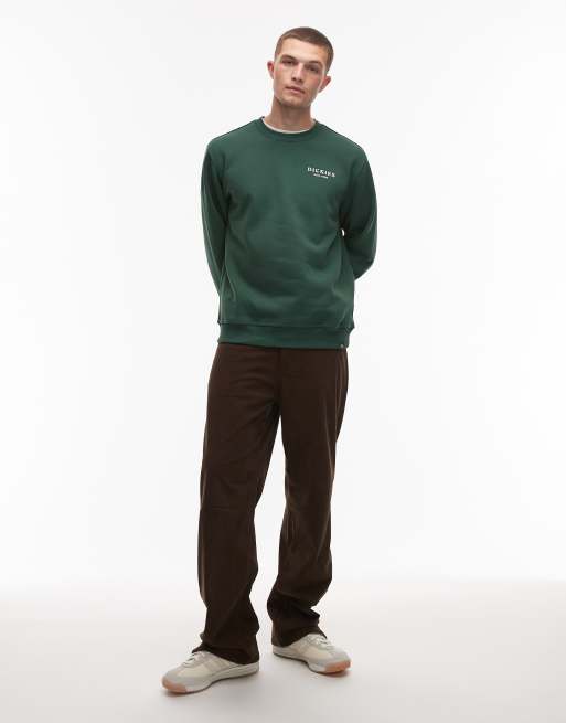Dickies - Oatfield - Felpa verde scuro con grafica stampata sul retro, 2 di 5