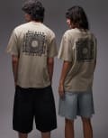 [Dickies] Dickies Oatfield graphic back print t-shirt in light tan-Brown L TAN