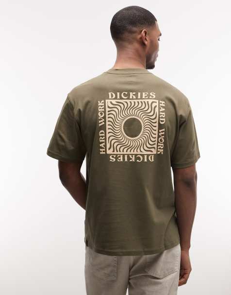 Dickies - Oatfield - Militærgrøn T-shirt med rygprint - Kun hos ASOS - view 1