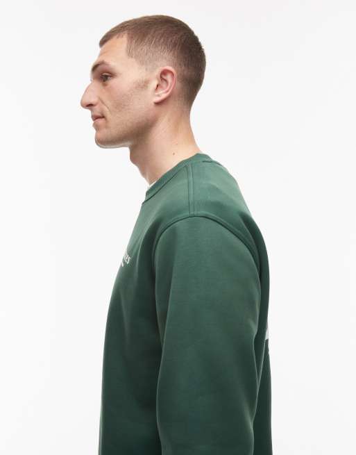 Dickies - Oatfield - Mørkegrøn sweatshirt med grafisk print på ryggen, 4 af 5