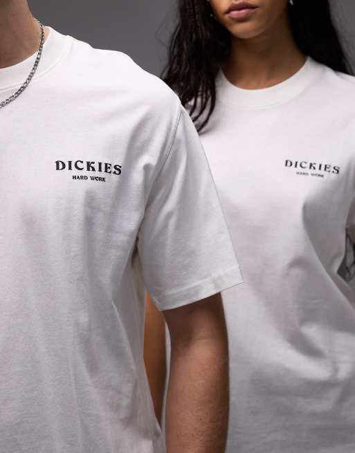 Dickies – Oatfield – T-Shirt in Wollweiß mit Rückengrafik, 2 von 4