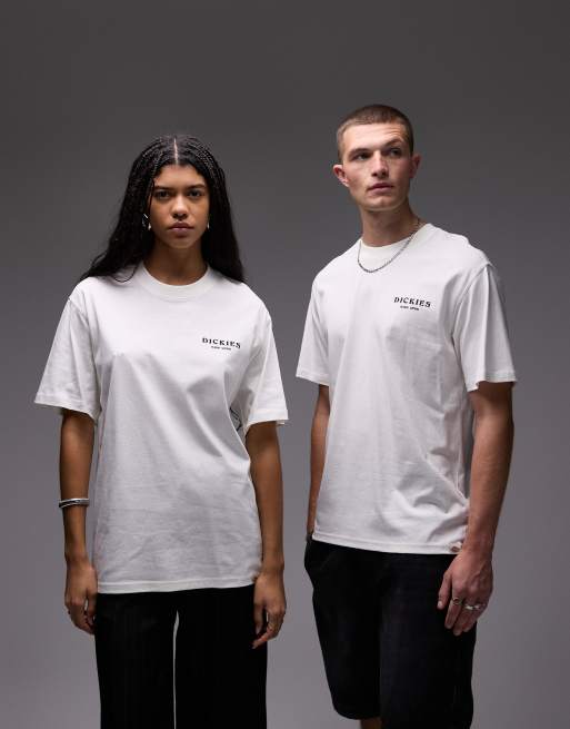 Dickies – Oatfield – T-Shirt in Wollweiß mit Rückengrafik, 4 von 4