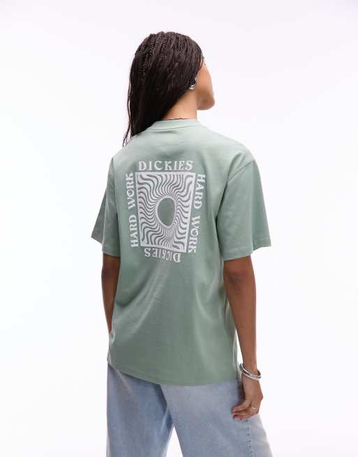 Dickies - Oatfield - T-shirt med grafisk rygtryk i lysegrøn, 2 af 4
