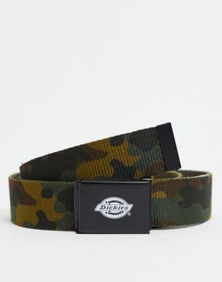 Dickies Orcutt camo belt in green  - ASOS Price Checker