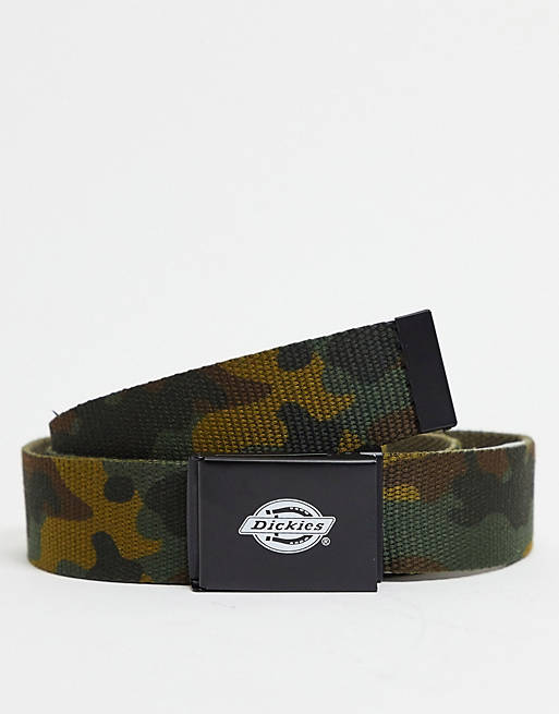 Men Belts/Dickies Orcutt camo belt in green 