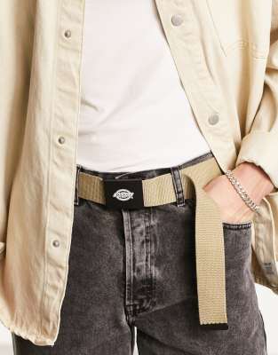 Dickies orcutt canvas belt in khaki | ASOS