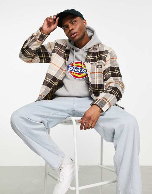 Dickies Orting shirt in brown/white 
