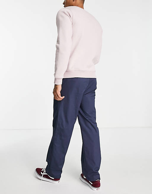 Men Dickies Oscarville trousers in navy 