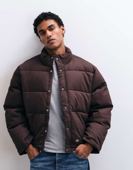 Dickies Osino puffer jacket in chocolate brown, 2 of 5