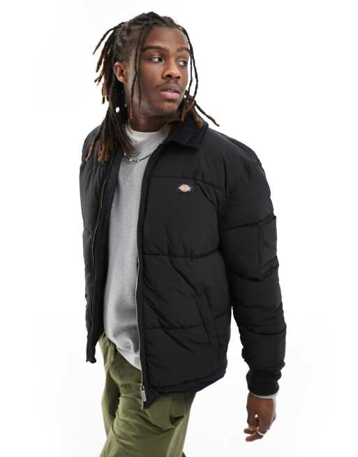 Dickies overbrook eisenhower puffer jacket in black | ASOS