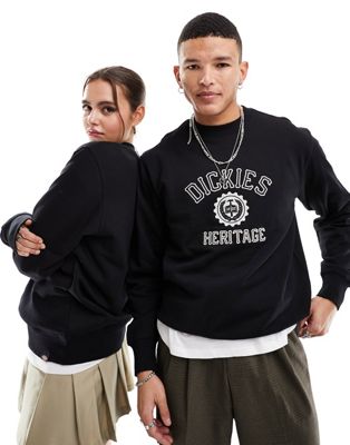 Dickies oxford collegiate varsity sweatshirt in black - ASOS Price Checker