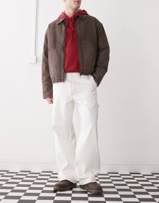 Painter denim pants in white