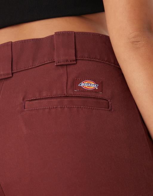 Dickies - Pantaloni con fondo ampio bordeaux, 5 di 5