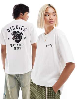 Dickies panther short sleeve t-shirt in white