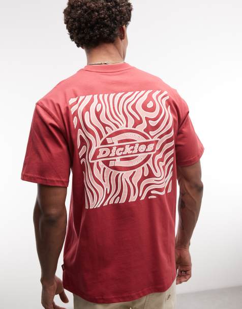 Dickies - Paradise - Rød T-shirt med print på ryggen - Kun hos ASOS - view 1
