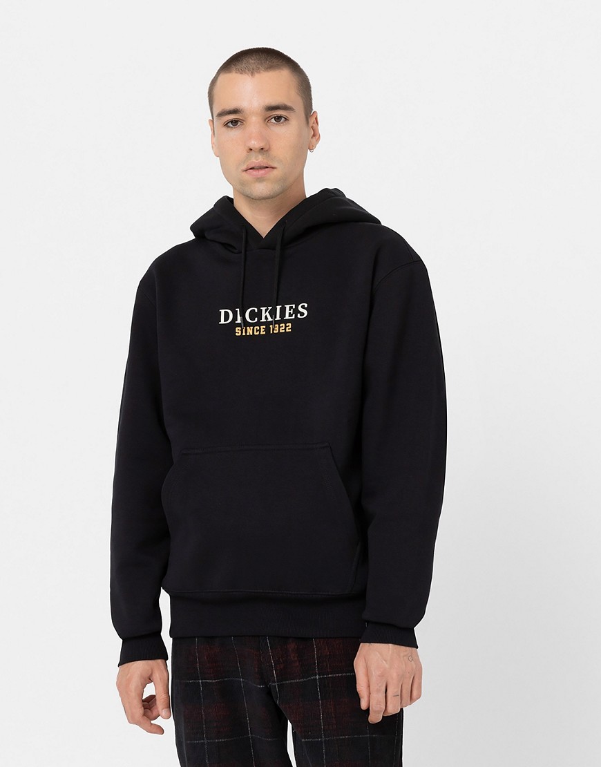Dickies park hoodie with central logo in black