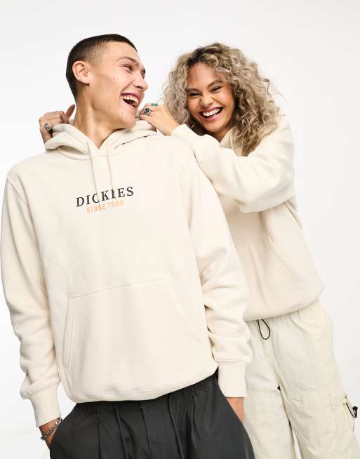 Dickies park hoodie with central logo in stone ASOS